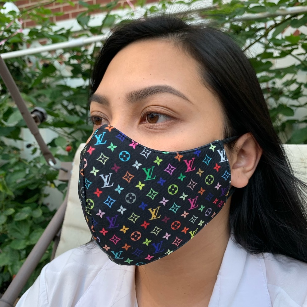 Designer inspired 2 layer back2back face mask